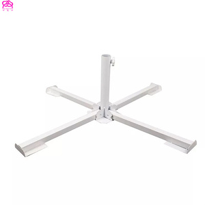 Base de <span class=keywords><strong>Parasol</strong></span> d'extérieur pliable en métal blanc/noir, base de <span class=keywords><strong>Parasol</strong></span> de <span class=keywords><strong>plage</strong></span> en acier, Base croisée <span class=keywords><strong>pour</strong></span> <span class=keywords><strong>plage</strong></span>/jardin patio, vente en gros - Product Image 2