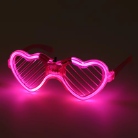 Stores de fenêtre en forme de cœur LED, verres à lumière froide, plastique, néon, luminescence multicolore, luminescence dans le noir, fête, événement, festival, Noël