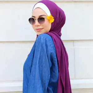 wholesale hijabs USA best quality jersey cotton hijab preuim cotton jersey scarves hijab shawl for muslim women