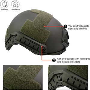 หมวกนิรภัยสีดำ Coyote Green Fast PE หรือ Aramid สำหรับหมวกกันกระสุน Kevlar Tactical Casco Tactico ผลิตภัณฑ์เพื่อความปลอดภัย - Product Image 3
