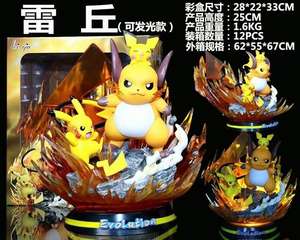 2025 gran oferta 25cm Pokemoned Raichu estatua de <span class=keywords><strong>Anime</strong></span> de dibujos animados PVC figura de acción colección de muñecas - Product Image 3