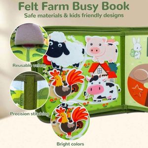ของเล่นมอนเตสซอรี่แบบใหม่ หนังสือผ้าสักหลาดธีมฟาร์ม สำหรับเด็กวัยเตาะแตะ เสริมพัฒนาการ พร้อมราคาโรงงาน - Product Image 5