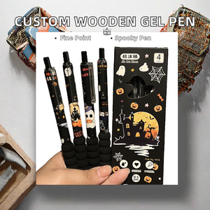 卸売プロモーション アンゴ 高級ヴィンテージプラスチックゲルペン カスタムロゴ入り 0.5mm筆記幅 黒インク 学校・オフィス用 - Product Image 2