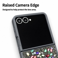 C0471 Glänzende Edelstein-Schmuck-Design Handyhülle für Samsung Galaxy Z Flip 8 7 6 5 4 3 Schimmernde Stein-Handyhülle