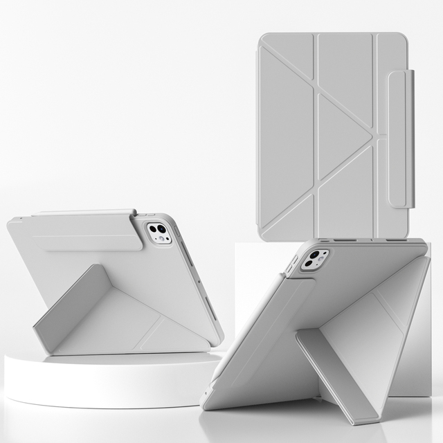 2024 Aurora Case Y Fold for iPad Air45 Pro11 Pencil Holder Transparent