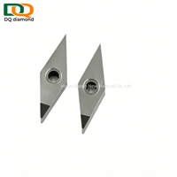 Plaquettes PCD avec trou central pour outils de travail du bois CNC, coupe diamantée pour aluminium, MDF, acrylique, matériaux composites, OEM ODM