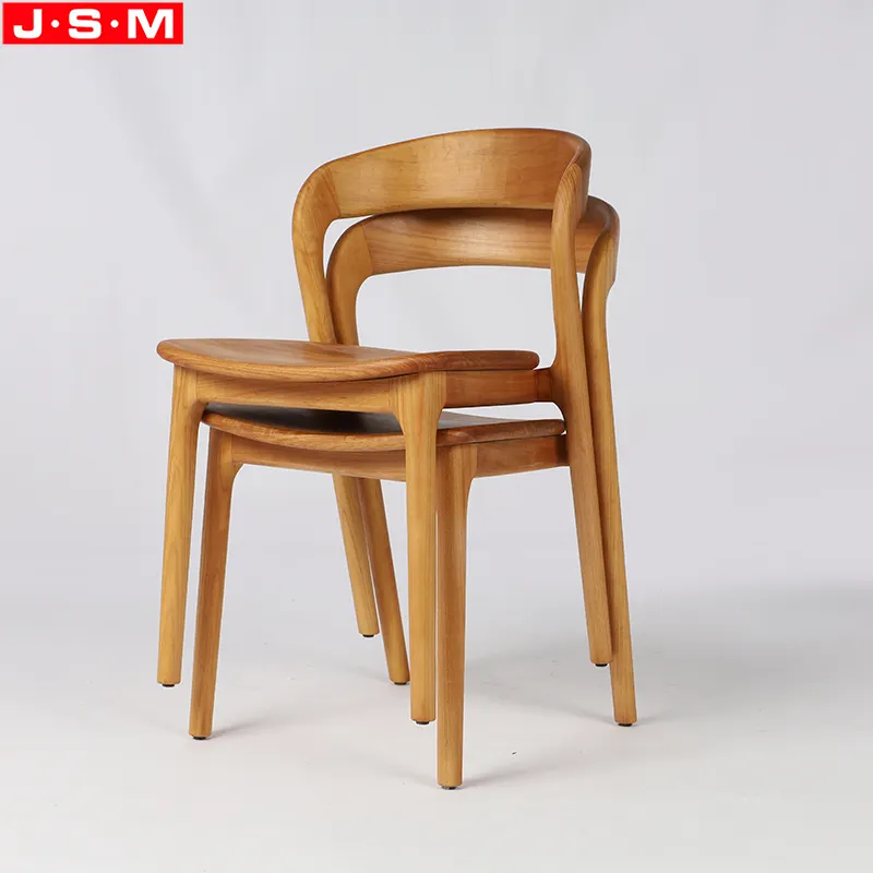 Chaises de salle à manger empilables en bois de teck de haute qualité pour salon Restaurant
