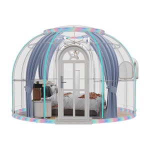 Tente à bulles d'hôtel sur mesure, transparente, préfabriquée, dôme igloo transparent, maison en verre PC transparent, <span class=keywords><strong>camping</strong></span>, glamping, jardin, igloo - Product Image 1