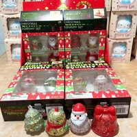 Jouet anti-stress en forme de boulettes de Noël à presser, avec paillettes et boîte mystère, cadeau de Noël pour enfants