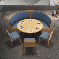 Ensemble de salle à manger pour restaurant Table et chaise de salle à manger en bois de style vintage Ensemble de table en bois massif pour café Ensemble de table à manger