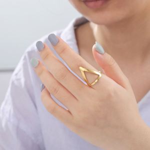 <span class=keywords><strong>Anelli</strong></span> da Donna Minimalisti a Forma di V Myshape, <span class=keywords><strong>Anelli</strong></span> Geometrici Semplici in Acciaio Inossidabile Regolabili, Gioielli Trendy 2025 per Feste e Regali - Product Image 5