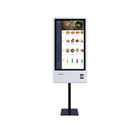 Affichage numérique pour menu de restaurants drive-thru, écran tactile de commande extérieur sur pied, étanche, kiosque Android en aluminium
