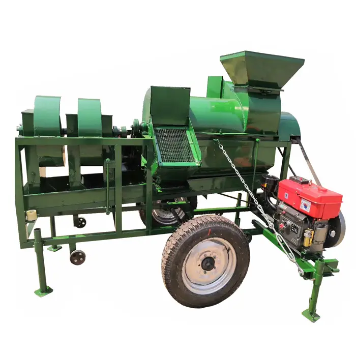 Diesel engine tractor driven power mobile paddy thresher and sheller corn thresher for sale