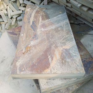 Fornitura diretta dalla fabbrica colore ruggine Bluestone colore giallo ruggine Bluestone Villa <span class=keywords><strong>giardino</strong></span> muro esterno mattone antico per pavimentazione in pietra - Product Image 3