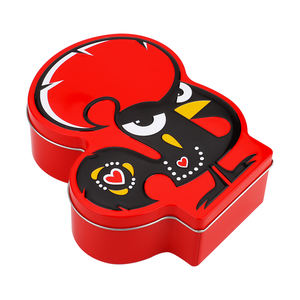Latas de embalaje de regalo promocional con forma de gallo de dibujos animados creativos impresos personalizados dulces galletas de Chocolate caja de hojalata - Product Image 2
