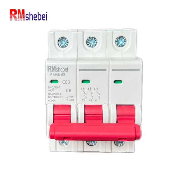 RMshebei 3P Miniature Circuit Breaker Overload Protection Switch 40A 50A 63A MCB 32A Circuit Breaker 380V