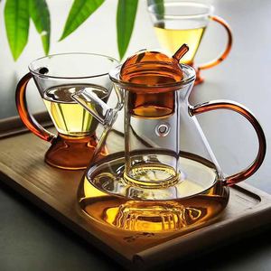 2025 phong cách mới thủy tinh borosilicate ấm trà rõ ràng Infuser Lọc nhiệt cà phê/trà Ấm đun nước Công cụ thiết lập Chất lượng cao bán buôn sử dụng nhà - Product Image 5