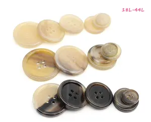 Eco-Friendly Color And Round Overcoat And Cheap Price Horn Buttons Natural For Customized Size