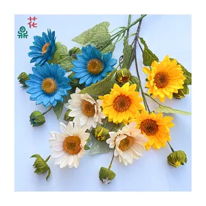 7 Oil Painting Sunflower Outdoor Project Garden Landscape Decoration Silk Flowers Indoor Room Layout Artificial Flowers