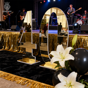 Decorazioni per Feste: Numeri in Acrilico Oro e Argento a Specchio da 3ft e 4ft, Numero 50 per Decorazioni di Compleanno 50°, 40°, 60°, 30° - Product Image 3