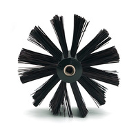 Brosse de nettoyage industrielle haut de gamme en fibres synthétiques avec revêtement Picote, personnalisation OEM, manche en caoutchouc, diamètre 100 mm pour le nettoyage des canalisations d'égouts