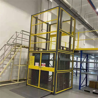 Équipement de levage de marchandises hydraulique personnalisé, élévateur de fret, monte-charge à rail de guidage pour entrepôt