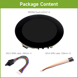 Carte de développement Waveshare RP2350 avec écran tactile capacitif rond de 2,1 pouces, écran IPS 480×480, 65K couleurs K735 - Product Image 2