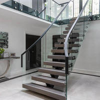 Fabricant chinois de rampes d'escalier métalliques flottantes pour escaliers intérieurs droits centraux en petits espaces