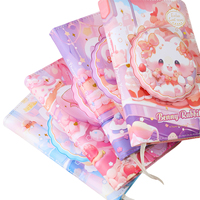 Iigen créatif dessin animé Kawaii journal livre 132 feuilles jeunesse cahier pour garçon fille soulager le Stress amusant spirale Style PU couverture en cuir