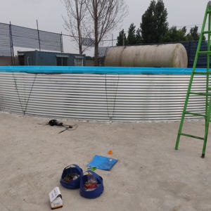 Bassin de pisciculture mobile en tôle galvanisée, aquaculture Ras, biofloc, élevage de tilapias, réservoir d'aquaculture, 1000L-500000L, ISO9001 - Product Image 2