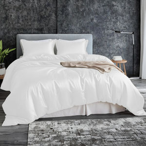 ชุดเครื่องนอนโรงแรม โรงพยาบาล บ้าน งานแต่งงาน ผ้าห่มโพลีเอสเตอร์ ปลอกผ้านวม ขนาดคิงควีน 300TC ทอแบบยุโรป ป้องกันไรฝุ่น - Product Image 2