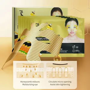 7s GOLDEN BUTTERFLY EYE MASK HONEY EXTRACT 24K NATURAL ESSENCE SOOTHE AND REPAIR IMPROVE THE EYE CORNERS AND REMOVE WRINKLES