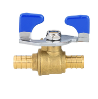 Vanne à boisseau sphérique manuelle en laiton sans plomb, raccord PEX X PEX standard, 1/2 pouce, modèle QF-17-1, marque HUANHAI, certifiée ISO9001
