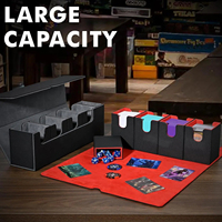 Boîte de jeu de cartes avec plateau à dés pour Yugioh 5-en-1 peut contenir plus de 400 cartes de sport Magic TCG CCG à double manchon en matériau PU avec fermeture à bouton