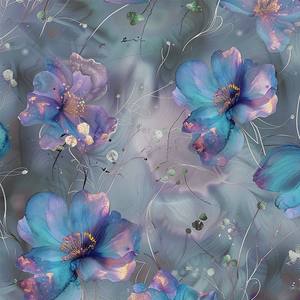 Hot Selling Crepe Floral <b>Fabric</b> Digital Printed Koshibo 100% Polyester Chiffon <b>Fabric</b> for Hijab/Arabian Robes - Product Image 3