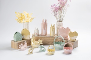 <span class=keywords><strong>Casa</strong></span> <span class=keywords><strong>de</strong></span> Cerámica Decorativa, Única y Popular para Pascua, con LED en el Interior, para Decoración del Hogar en Primavera - Product Image 5
