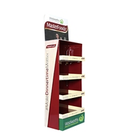 Présentoir de plancher en carton personnalisable pour l'affichage en magasin Support ondulé durable pour détergent à lessive shampooing soins de la peau