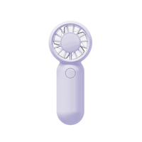 Ventilateur portable compact à 3 vitesses, moteur sans balais, 5 pales, léger, en plastique, pour extérieur, avec cordon et commande par bouton, silencieux