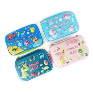 Estuche de lápices para niños personalizado impermeable de gran capacidad EVA School Cute Pen Pouch