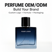 Vente en gros OEM ODM Marque privée Logo personnalisé Luxe Dégradé bleu Eau de Parfum 50ml Flacon de parfum en spray longue durée