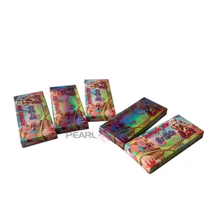 Holographic Chocolate Bar Packaging for Shrooms with Master Lock Box for 10 Bars