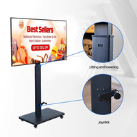Écran d'affichage numérique portable vertical 4K réglable en hauteur avec roulettes pour écoles et magasins (32, 65, 75 pouces)