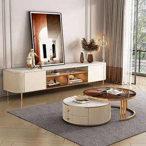 Light Luxury Rock Plate Strong Durable Plate Coffee <strong>Table</strong> TV Cabinet Combination Small Apartment Modern Minimalist Living Room - Product Image 2