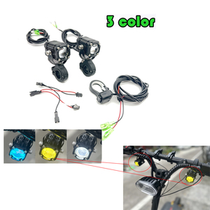 2 phares 3 couleurs pour <span class=keywords><strong>trottinette</strong></span> électrique Dualtron DT3 Victor <span class=keywords><strong>Thunder</strong></span>, éclairage modifié pour moto avec interrupteur, tous modèles - Product Image 2