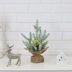 Праздничная вечеринка, домашний декор, рождественские украшения для стола, сосновая шишка, Рождественская елка с основанием из мешковины - Product Image 2