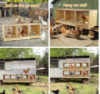 Nichoirs pour poulets 3 compartiments nichoir mural Coop utilisation polyvalente nichoirs en bois pour poules