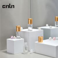 Vente en gros de flacons à bille vides en verre octogonal transparent mat pour huiles de parfum et mini Attar, 3ml, 6ml, 10ml, 12ml, échantillon gratuit
