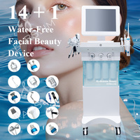 Nouvel équipement de beauté SPA 14-en-1 personnalisé avec boîtier blanc Hydrodbubble pour le soin du visage, l'oxygénation de l'eau H2O2, le nettoyage de la peau et le lifting facial
