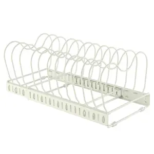 Extensible pot cover rack countertop drain kitchen sink storage rack multi-layer expandable dish rack no drilling