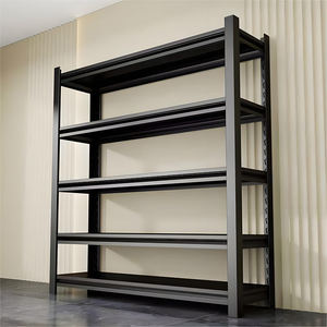 מדפי מתכת מוסך קל 5 שכבות ללא ברגים, מדף אחסון ברזל עם ציפוי אבקה, למדפים מחסן - Product Image 2